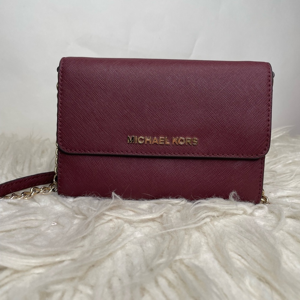 Michael Khors Burgundy Crossbody Bag
